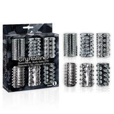 The 9s Crystalline TPR Cock Sleeves Penis Sleeves Set of Six Clear SLEEVES